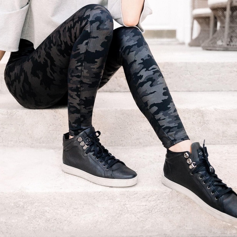 Spanx Faux Leather Camo Leggings - Picture 1 of 8